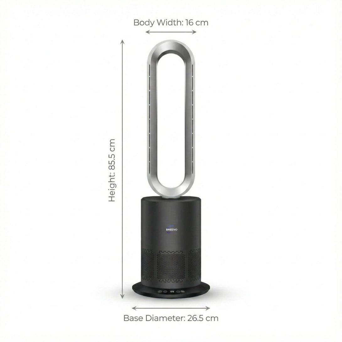 HEPA Air Purifier Fan NZ with Heater | 3 in 1 1950W | PureFlow | Grey ...
