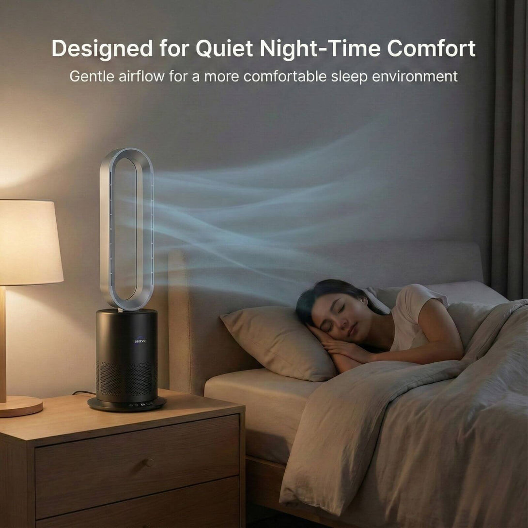 HEPA Air Purifier Fan NZ with Heater | 3 in 1 1950W | PureFlow | Grey ...